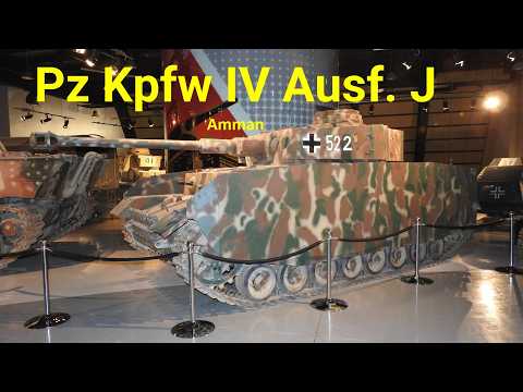 WWII - German Tank Pz Kpfw IV Ausf. J on display in Royal Jordanian Tank Museum in Amman.