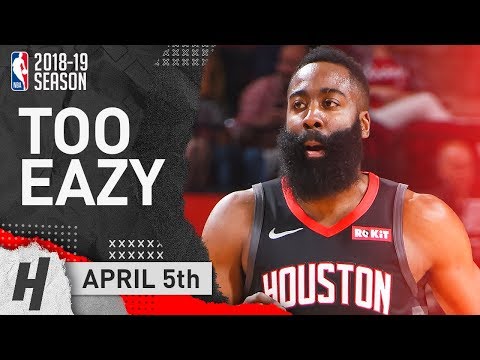 James Harden Full Highlights Rockets vs Knicks 2019.04.05 - 26 Points, 8 Reb, 8 Ast in 3 Qtrs!