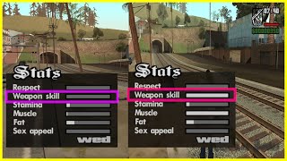 0% WEAPON SKILL VS 100% WEAPON SKILL (GTA SAN ANDREAS)