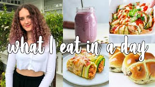 REALISTIC what I eat in a day during online school *isolation, morning routine*