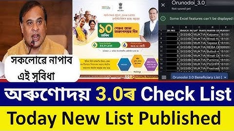 Today new list published Orundoi scheme 3.0 || how to New list check Orundoi asoni 3.0