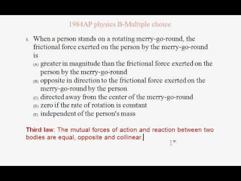 1984 AP physics B Exam-Multiple choice (Question8) - YouTube