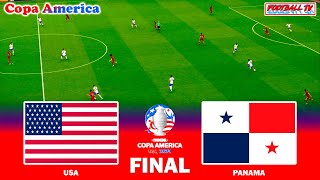 USA vs PANAMA | FINAL COPA AMERICA | Full Match & All Goals 2024 | eFootball PES Gameplay