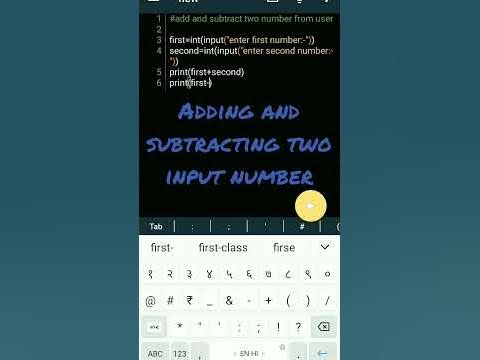 Basic of python, add and subtract command #python #bgm #trending # ...