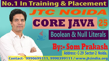 Core Java -9 : Java Language : Boolean & Null Literals | SCJP / OCJP by Som Sir Part-25