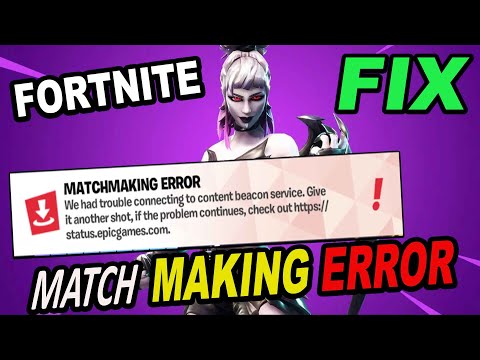 Fortnite Matchmaking Error | How to #fix fortnite #match making bug pc/ps4/ps5 || by borntoplaygames