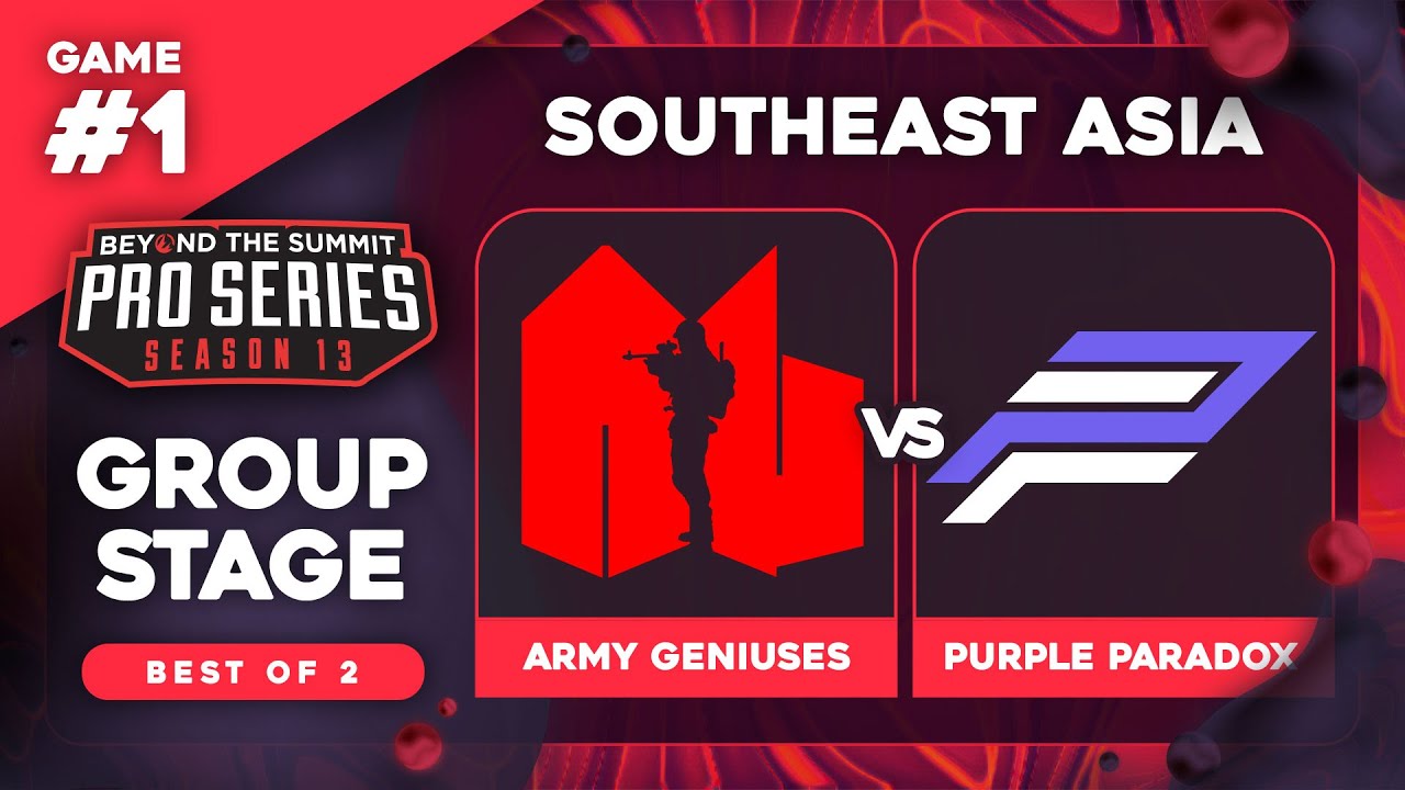 Army Geniuses vs Purple Paradox Game 1 - BTS Pro Series 13 SEA: Groups w/ T-Panda & hairy_freak