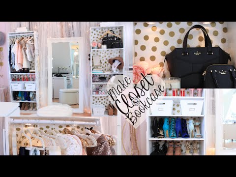 Diy Bookcase Closet Sequin Hangers Youtube