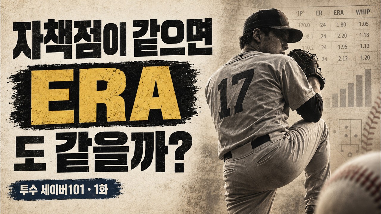 자책점이 같으면 ERA도 같을까? 투수 세이버메트릭스 기초 1편