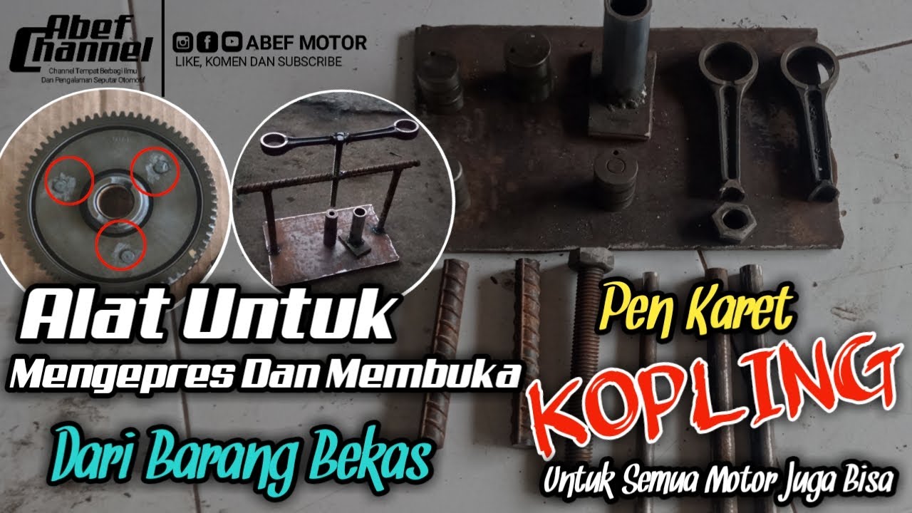 REVIEW ALAT BUKA PASANG KARET KOPLING BIKINAN SENDIRI YANG BELUM BANYAK DI PASARAN