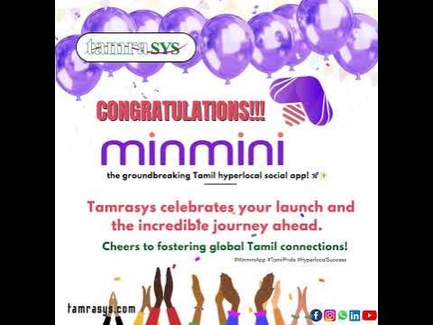 Big Congratulations to Minmini, the groundbreaking Tamil hyperlocal
