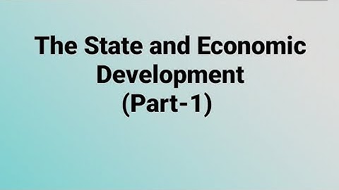 The State and Economic Development