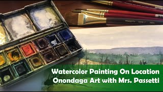 Watercolor Painting on Location  Onondaga Art with Mrs. Passetti