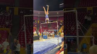 Ava Jorgensen routine on uneven bars 🙌#training #teambackflip #practice /repost by Global_Gymmastics