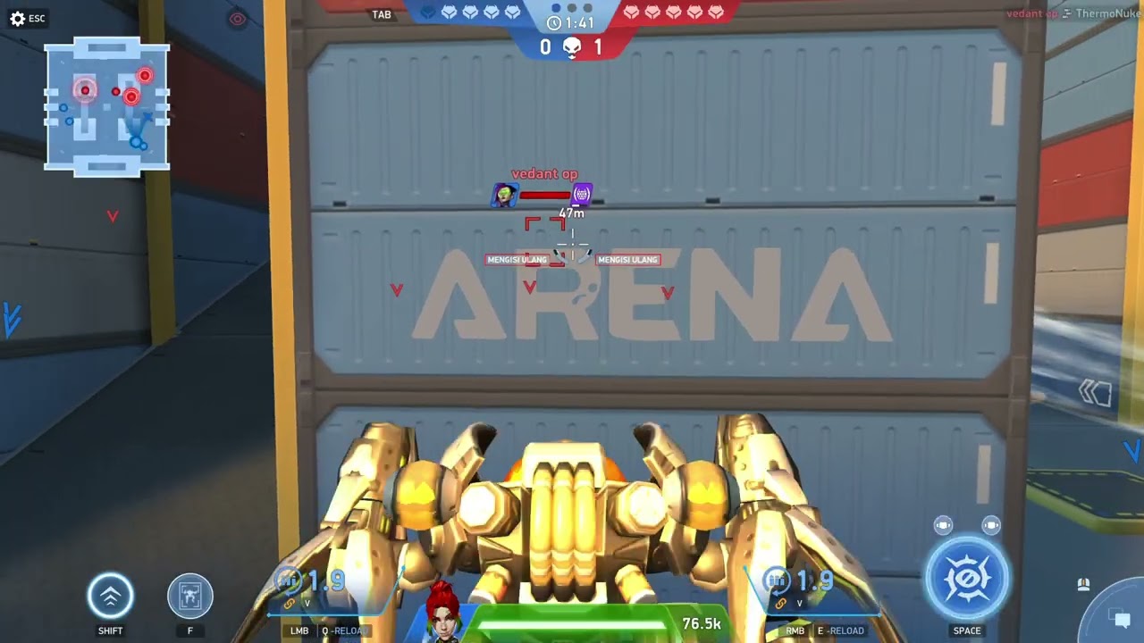 Main Mech Arena dapat team NOOB 