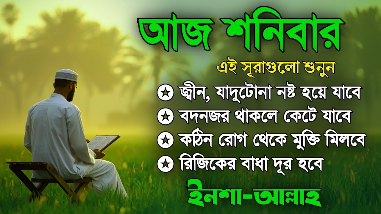 আজ শনিবার | জীন, ভুত, রোগ, দুশ্চিন্তা, বদনজর, রিজিকের বাধা দুর হবে ইনশাআল্লাহ |Listen every Saturday