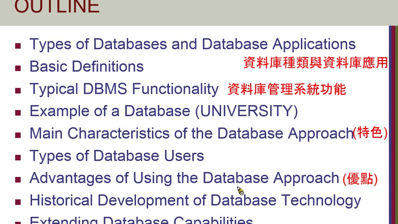 Database -- Chapter 1 - YouTube