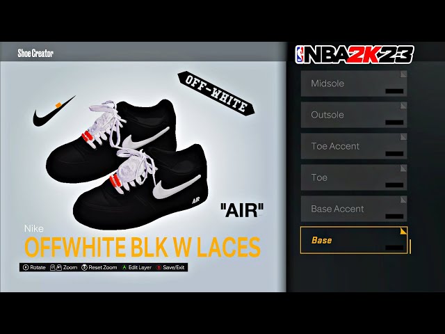 How To MAKE Nike Air Force 1 Low Black In NBA 2K24 - Shoe