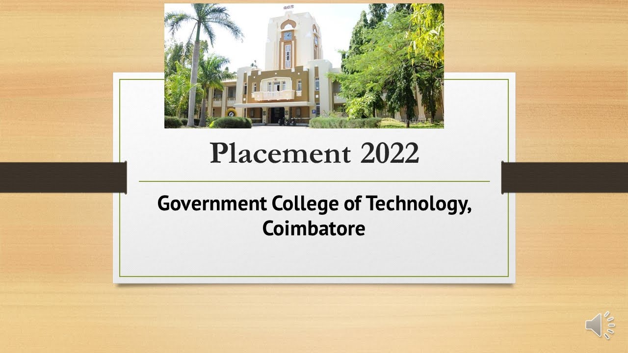 GCT Placement 2022 | Government college of Technology, Coimbatore ...