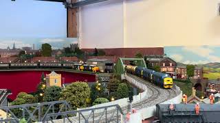 Triple headed BR Class 37 / 6s ex DRS (Tractors) DCC Sound Heljan weathered BOC Tanks at York