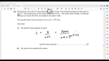 Cambridge IGCSE Physics Block 2 Thermal Physics Test part b Structure Questions Solution