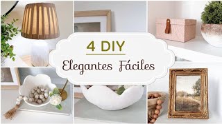 4 Ideas ECONÓMICAS y FÁCILES para la decoración del HOGAR  Diy Home Decor Ideas!