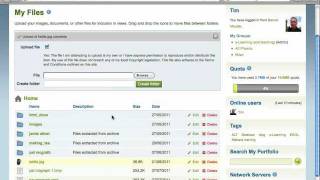 Mahara: uploading an image and creating a view
