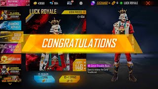 SPIN 👑 AMAZING GOLD ROYALE BUNDLE 🎁 LUCK UP 🔥 FREE FIRE