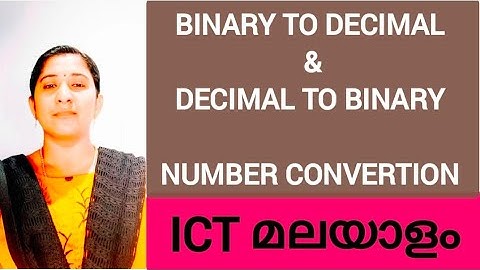 BINARY TO DECIMAL NUMBER CONVERTION/മലയാളം/ICT FOR UGC NET JRF & OTHER COMPETITIVE EXAM@ACHIEVER9