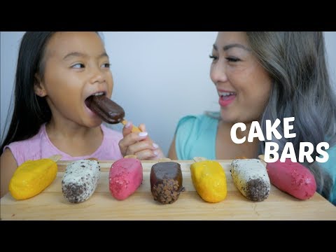 Cake Bars Mukbang | N.E Let's Eat