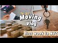 MOVING vlog! First week in NYC | Trying to stay on budget