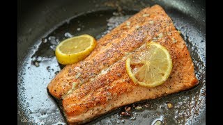 Recipe: https://www.cookedbyjulie.com/pan-seared-lemon-butter-salmon/