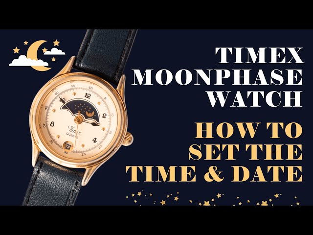 How to Set the Time Date on a Timex Moonphase from the 90s