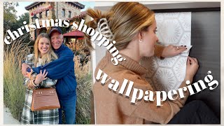 VLOG: Talking About Stress, Putting up Wallpaper, Christmas Gift Shopping + Family Time