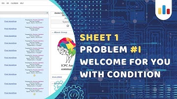 ICPC assiut sheet | Sheet 1 - Problem I | Welcome for you with Conditions | Problem solving