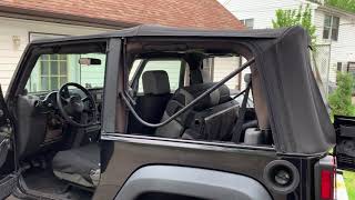 Jeep Wrangler JK JKU Soft Top Hardware Knobs Screws Bolts Part Numbers and  Installation 2007-2018 - YouTube