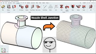 How to Master Hex Meshing with HyperMesh 2023: A Comprehensive Guide: Part F (Nozzle Shell Junction)