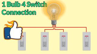 1 Light 4 Switch Connection Wiring Diagram | Godown Wiring Profile