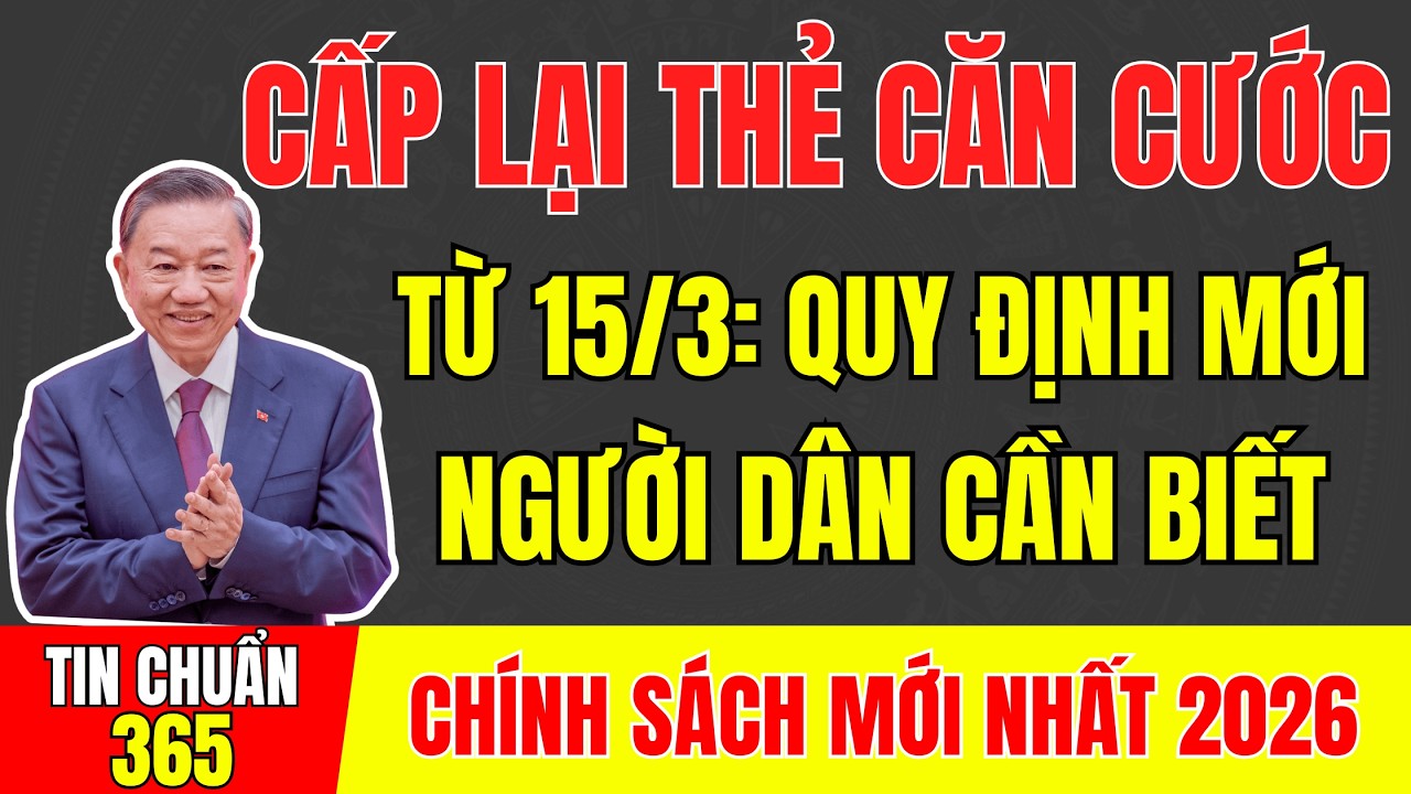 TỪ 15/3 CẤP LẠI THẺ CĂN CƯỚC -  QUY ĐỊNH MỚI - NGƯỜI DÂN CẦN BIẾT NGAY #tintuc #cancuoccongdan
