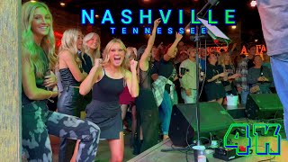 World Famous Broadway Walk in Nashville Part 1/3, Tennessee USA 4K - UHD