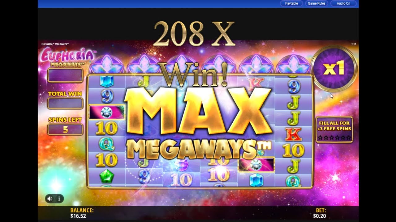 Euphoria Megaways BETMGM Bonus Game 208x bet win!