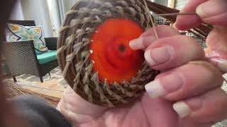 Pine Needle Coiling Ending and Adding New Thread Information