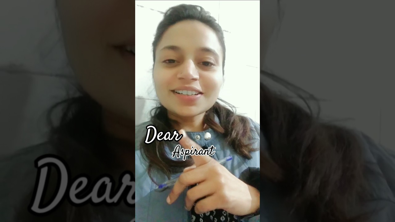 Dear aspirent 🎯 