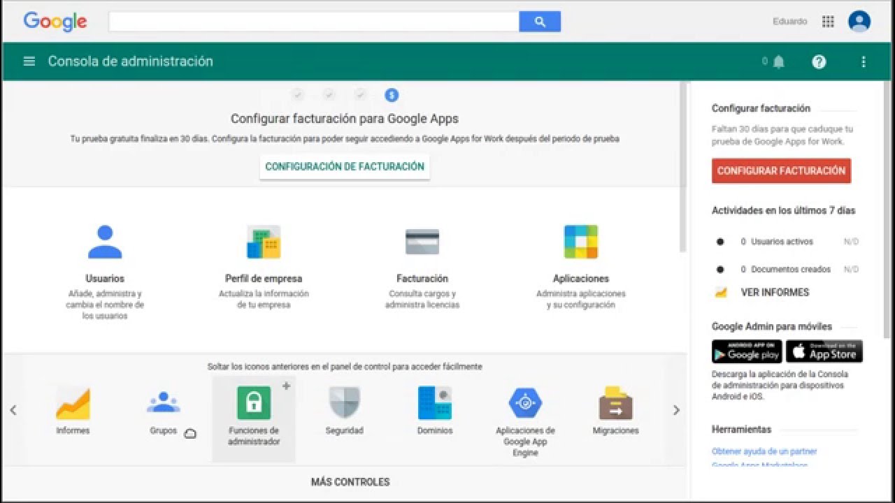 Panel de configuración en Google Workspace - YouTube