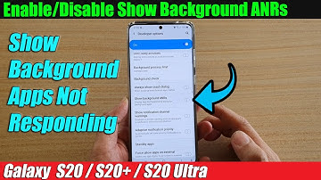 Galaxy S20/S20+: How to Enable/Disable Show Background ANRs