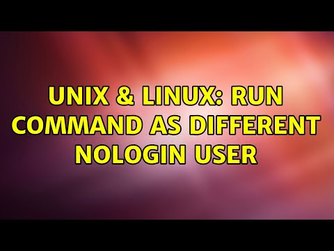 Unix & Linux: run command as different nologin user