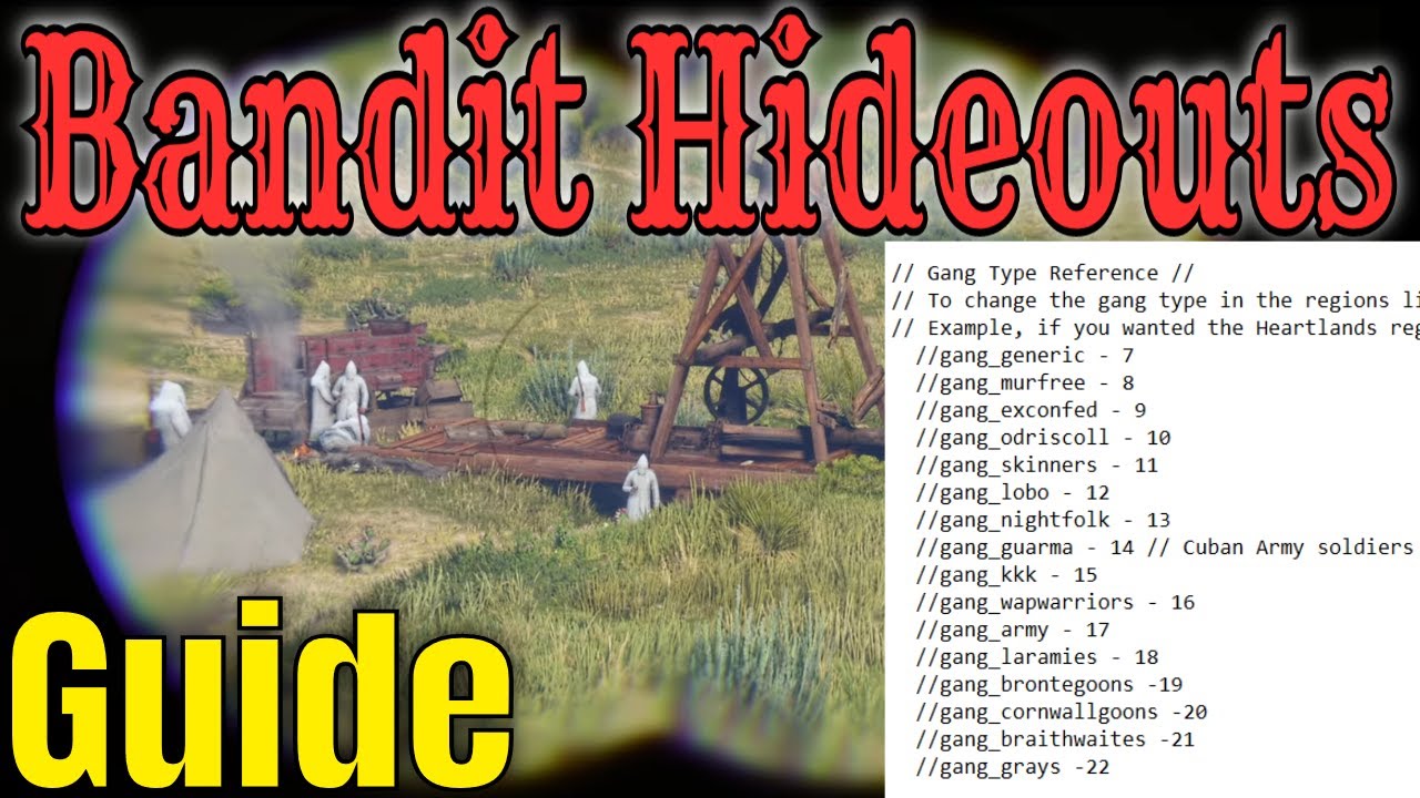 How to Change what Bandit Gang will Spawn at a Hideout (Bandit