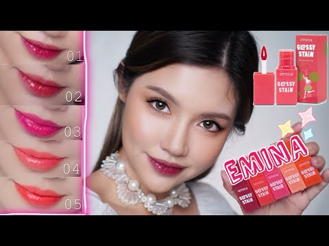 EMINA GLOSSY STAIN SWATCHES & REVIEW DI KULIT KUNING LANGSAT | PRODUK TERBARU  2020