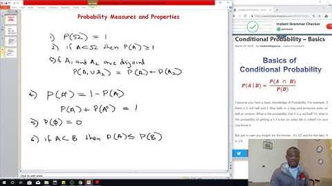 Probability Theory Tutorial 3 - Probability Measures and Properties