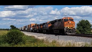 😎💪 (High-Def!) Super-Fast Moving BNSF Intermodal!#! 🎯